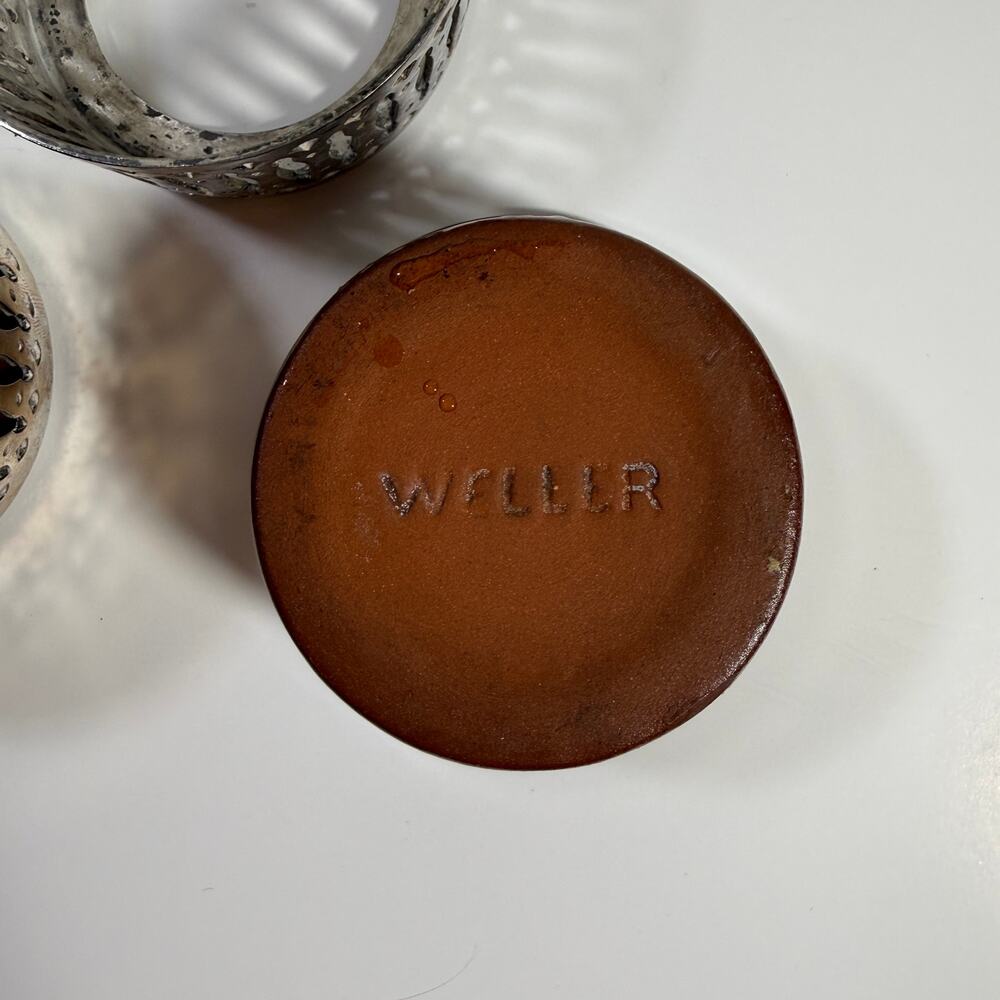 Weller Stoneware Vintage Ceramic Ramekins with Stainless Steel Holders Set of 2 - Picture 5 of 8